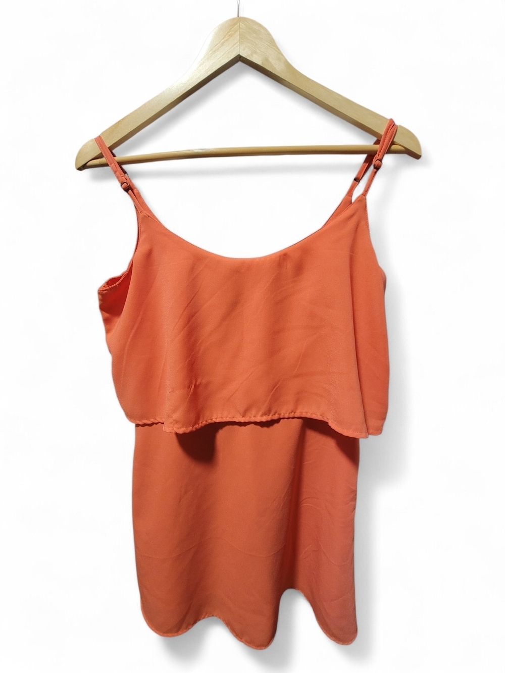 Abercrombie & Fitch Coral Layered Mini Dress - Picture 2 of 3